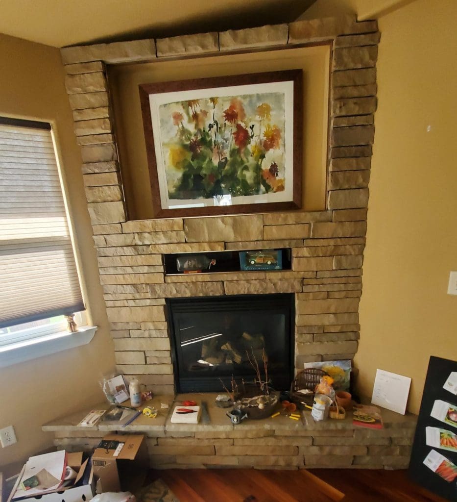 Fireplace from Interior Remodel Project by CNT Builders in Spearfish, SD.